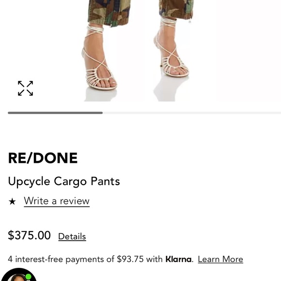 RE/DONE
Upcycle Cargo Pants - never worn - Picture 3 of 7